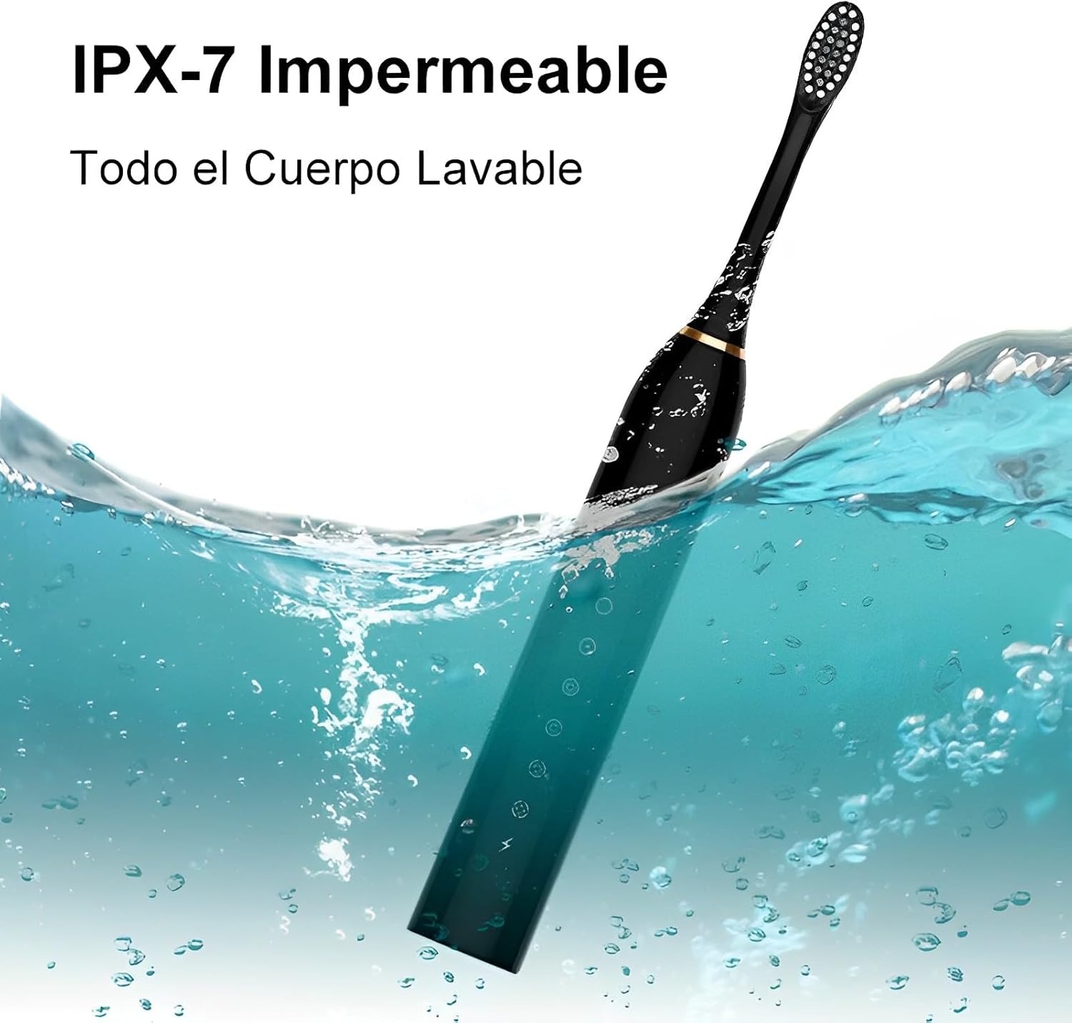 Cepillo de Dientes Eléctrico Recargable - Color: Negro